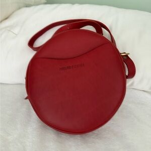 Portland Leather Ruby Red Crossbody Bag